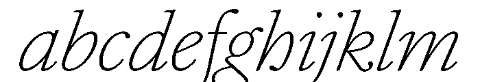 AtacamaItalicVAR ThinItalic Instance FONT