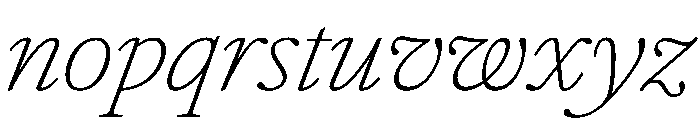 AtacamaItalicVAR ThinItalic Instance Font LOWERCASE