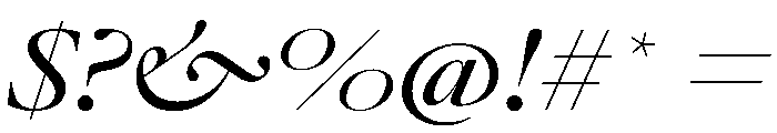 AtacamaItalicVAR UltraExpandedContrastItalic Instance Font OTHER CHARS