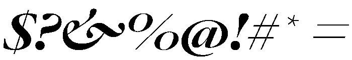 AtacamaItalicVAR UltraExpandedExtraBoldContrastItalic Instance Font OTHER CHARS