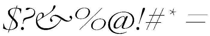 AtacamaItalicVAR UltraExpandedExtraLightContrastItalic Instance Font OTHER CHARS