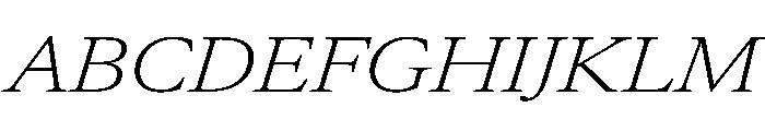 AtacamaItalicVAR UltraExpandedExtraLightItalic Instance 33c87605 Font UPPERCASE