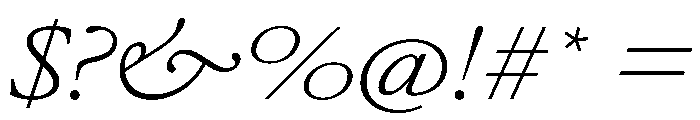 AtacamaItalicVAR UltraExpandedExtraLightItalic Instance Font OTHER CHARS