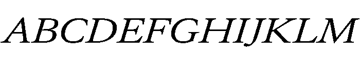 AtacamaItalicVAR UltraExpandedItalic Instance Font UPPERCASE