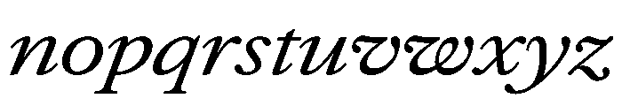 AtacamaItalicVAR UltraExpandedItalic Instance Font LOWERCASE
