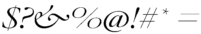 AtacamaItalicVAR UltraExpandedLightContrastItalic Instance Font OTHER CHARS