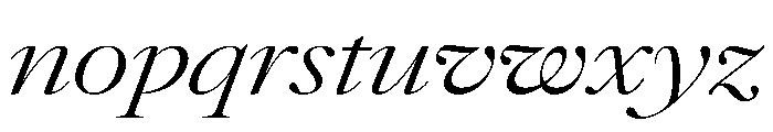AtacamaItalicVAR UltraExpandedLightContrastItalic Instance Font LOWERCASE