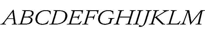 AtacamaItalicVAR UltraExpandedLightItalic Instance 12dde3ec Font UPPERCASE