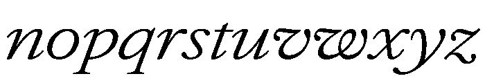 AtacamaItalicVAR UltraExpandedLightItalic Instance Font LOWERCASE