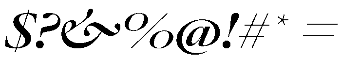 AtacamaItalicVAR UltraExpandedSemiBoldContrastItalic Instance Font OTHER CHARS