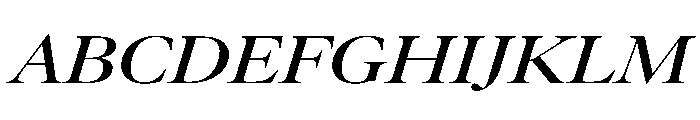 AtacamaItalicVAR UltraExpandedSemiBoldContrastItalic Instance Font UPPERCASE