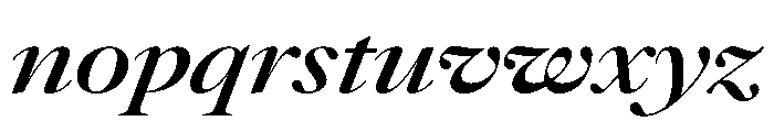 AtacamaItalicVAR UltraExpandedSemiBoldContrastItalic Instance Font LOWERCASE
