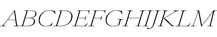 AtacamaItalicVAR UltraExpandedThinContrastItalic Instance 4337f02f Font UPPERCASE
