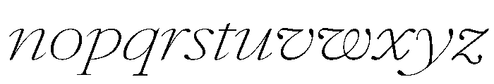 AtacamaItalicVAR UltraExpandedThinContrastItalic Instance 4337f02f Font LOWERCASE