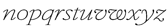 AtacamaItalicVAR UltraExpandedThinItalic Instance 84ca2411 Font LOWERCASE