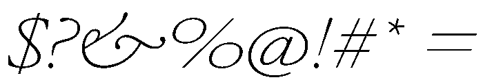 AtacamaItalicVAR UltraExpandedThinItalic Instance Font OTHER CHARS