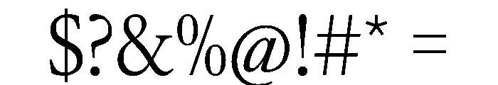 AtacamaVAR CondensedLight Instance Font OTHER CHARS