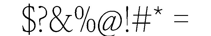 AtacamaVAR CondensedThin Instance Font OTHER CHARS