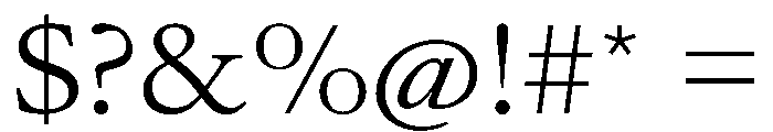 AtacamaVAR ExpandedLight Instance Font OTHER CHARS
