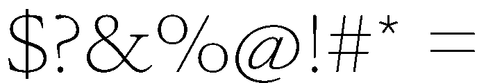 AtacamaVAR ExpandedThin Instance Font OTHER CHARS
