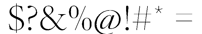 AtacamaVAR ExtraLightContrast Instance Font OTHER CHARS