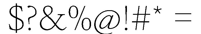 AtacamaVAR Thin Instance Font OTHER CHARS
