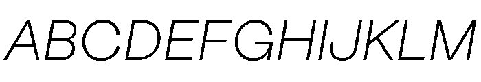 Athletics2023Trial ThinItalic Font UPPERCASE