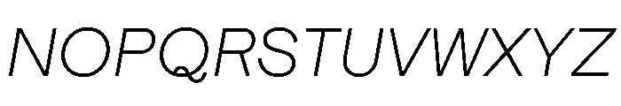 Athletics2023Trial ThinItalic Font UPPERCASE