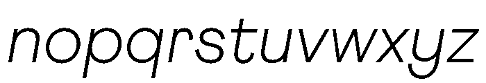 Athletics2023Trial ThinItalic Font LOWERCASE