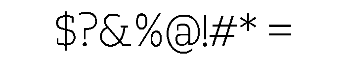 Attilio Regular Font OTHER CHARS