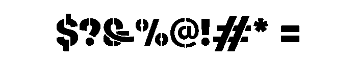 AtypicalStencil Bold Font OTHER CHARS