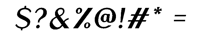 Athena Bold Italic Font OTHER CHARS