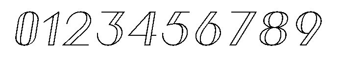 Athena Inline Italic Font OTHER CHARS