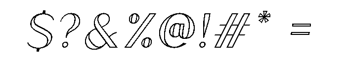 Athena Inline Italic Font OTHER CHARS