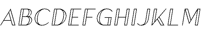 Athena Inline Italic Font UPPERCASE