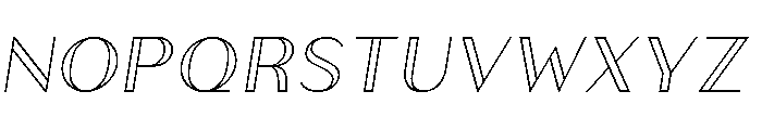 Athena Inline Italic Font UPPERCASE