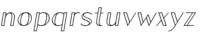 Athena Inline Italic Font LOWERCASE
