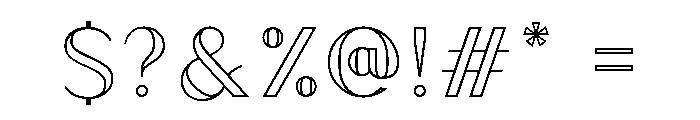 Athena Inline Font OTHER CHARS