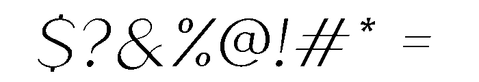 Athena Light Italic Font OTHER CHARS