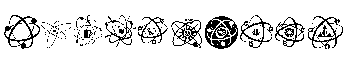 Atomica Regular Font OTHER CHARS