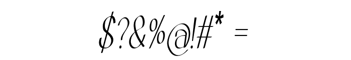 Aurivan-CondensedItalic Font OTHER CHARS