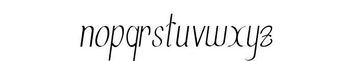 Aurivan-CondensedItalic Font LOWERCASE