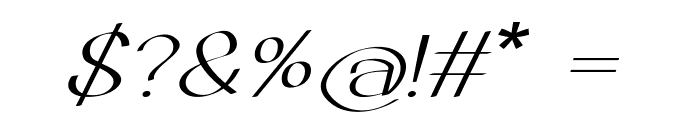 Aurivan-ExpandedItalic Font OTHER CHARS