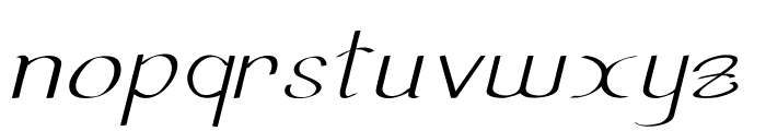 Aurivan-ExpandedItalic Font LOWERCASE