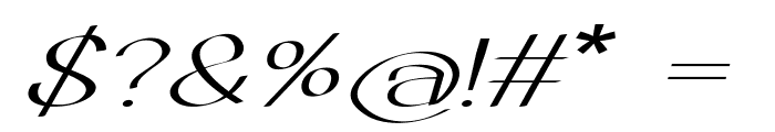 Aurivan-ExtraexpandedItalic Font OTHER CHARS