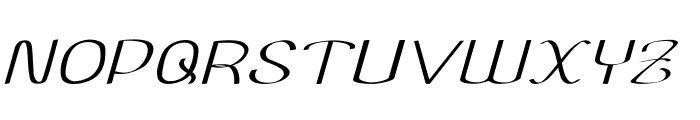 Aurivan-ExtraexpandedItalic Font UPPERCASE