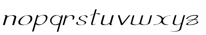 Aurivan-ExtraexpandedItalic Font LOWERCASE