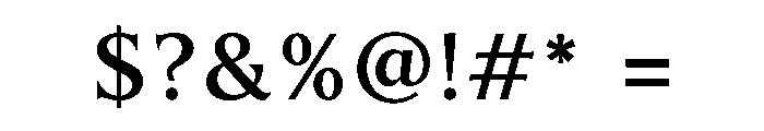 AUREVYN Font OTHER CHARS