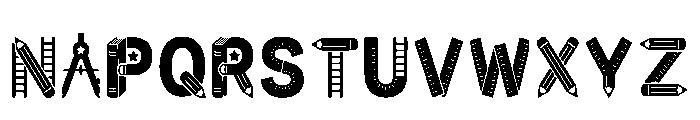 Aude Regular Font UPPERCASE