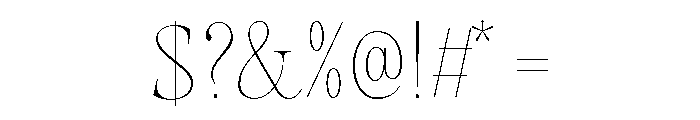 Augler Thin Font OTHER CHARS